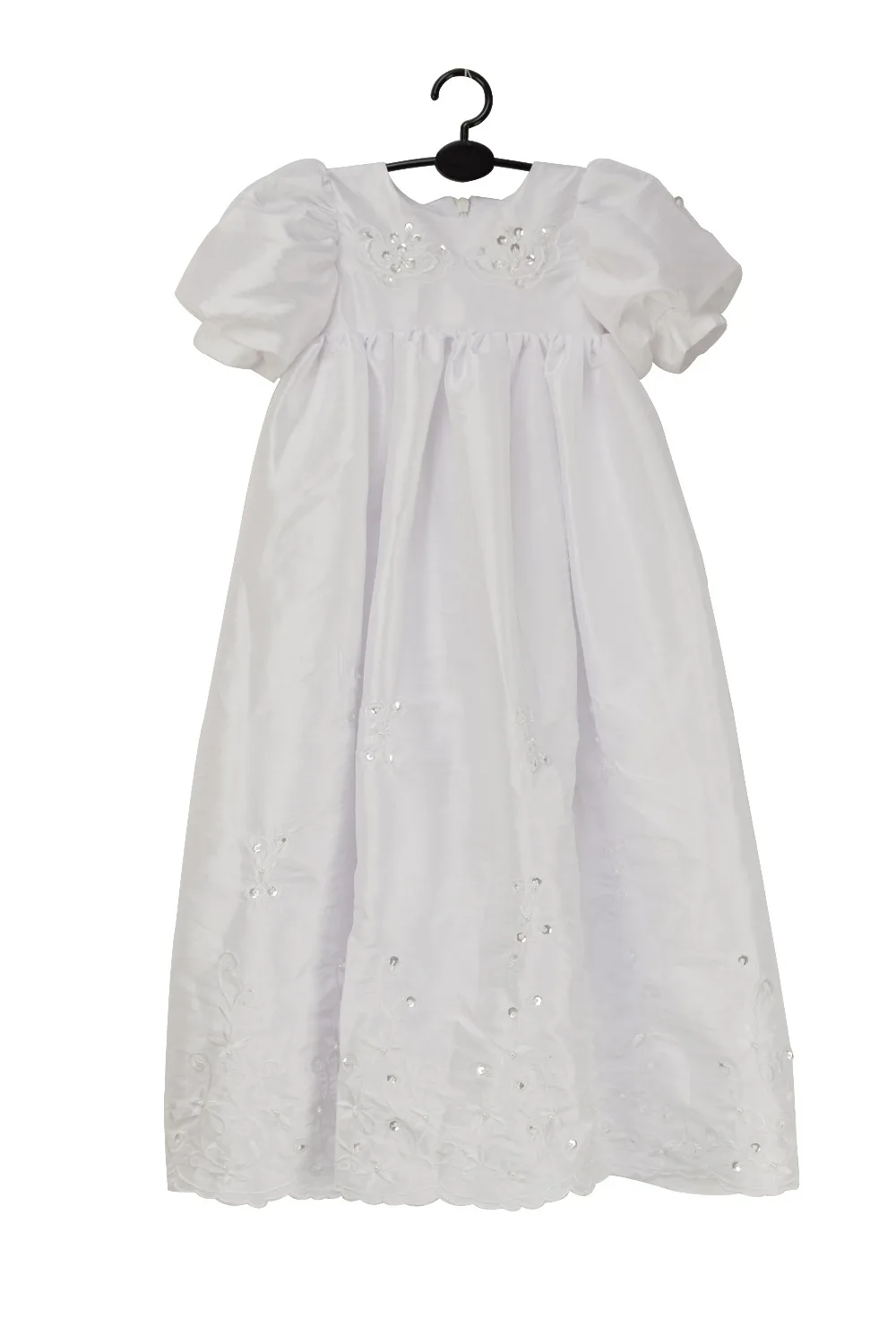 HELLOBABY white long formal christening gowns high quality with hat 1334christening gowns for