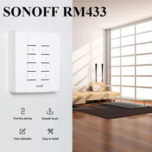 SONOFF RM433 8 ключей многоцелевой пользовательский 433 МГц RF пульт дистанционного управления работает с SONOFF RF/Slampher/4CH Pro/TX серии/RF мост