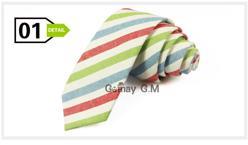 New Fashion Mens Ties Cotton Necktie for Men Causal Stripe Tie For Man Bussines Corbatas Bridegroom Party Slim Neckties