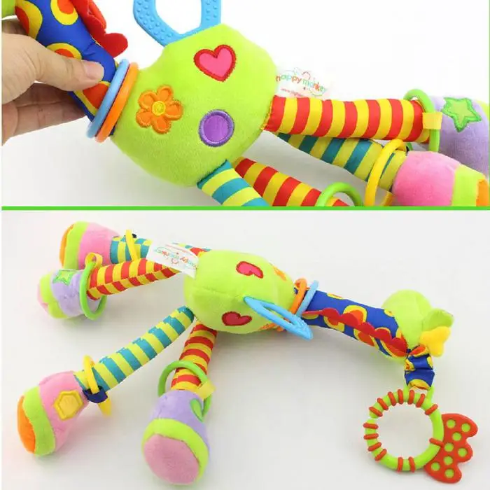 Новорожденные Детские коляски плюшевые игрушки жираф игрушка в виде животного 0-3 года детская кроватка кровать подвесная игрушка подарок