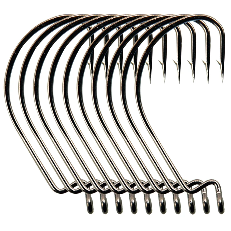 Fishing hooks 10pcs/lot jig head crank hook Bass fish hook for Soft Worm Bait Crankbait carp Fishing Tackle accessories Pesca