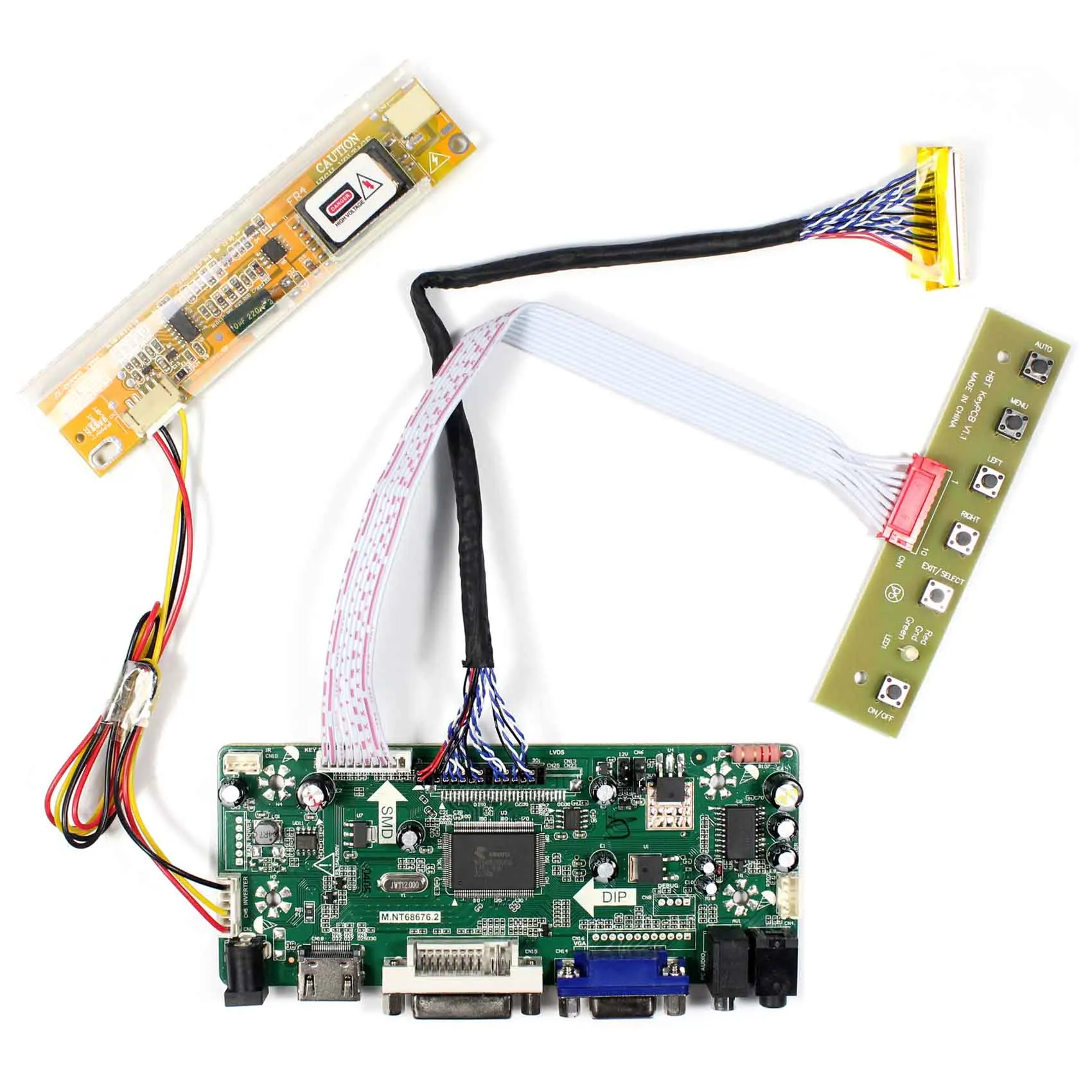 HDMI VGA DVI Audio LCD Driver Board For 15.4inch LP154WP1 B154PW01