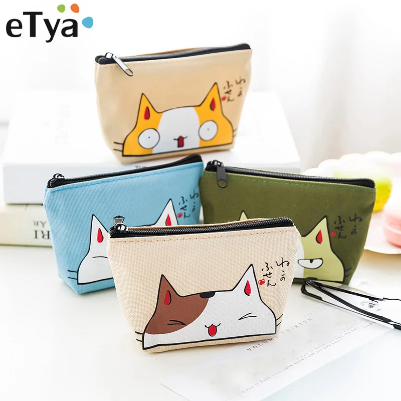 eTya Cat font b Coin b font font b Purses b font Women Wallets Small Cute