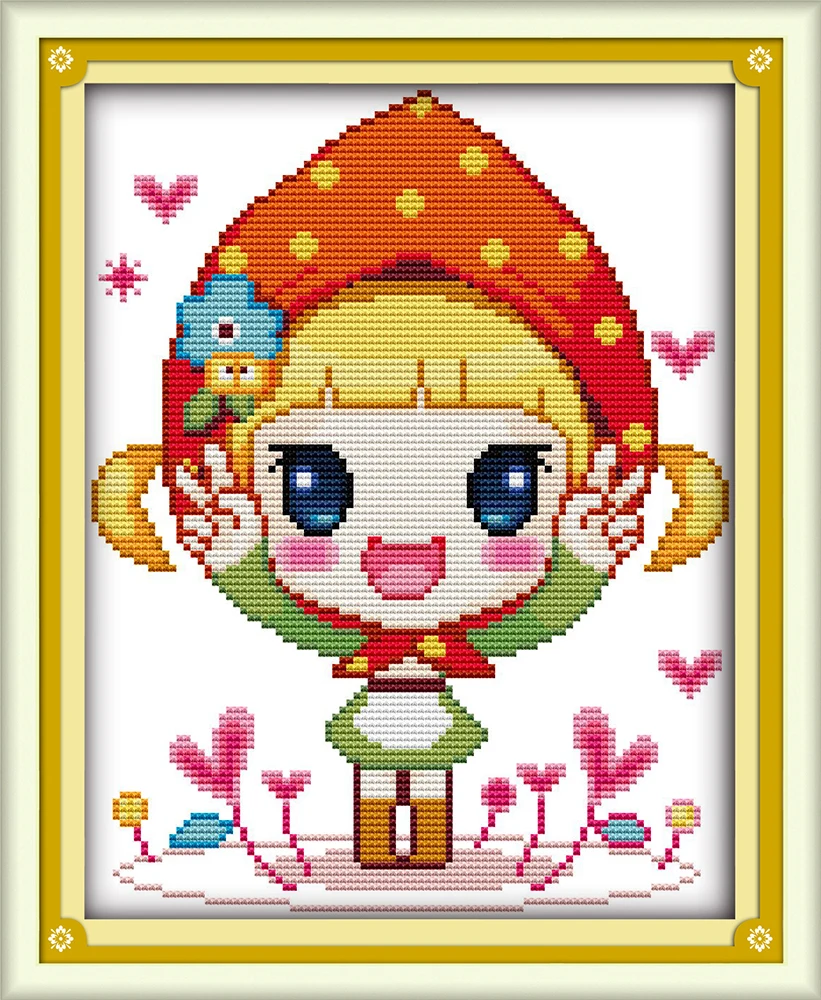 The Little Red Riding-hood Counted Cross Stitching 14CT 11CT Stitch Needlework kits Embroidery Set DMC Cross-Stitch |