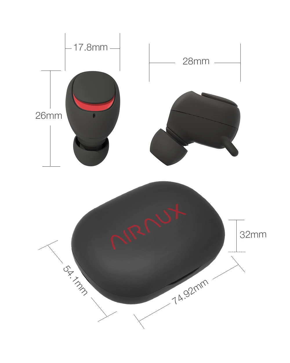 BlitzWolf наушники brother AIRAUX Mini True беспроводные bluetooth наушники Hi-Fi стерео Водонепроницаемая гарнитура зарядный чехол