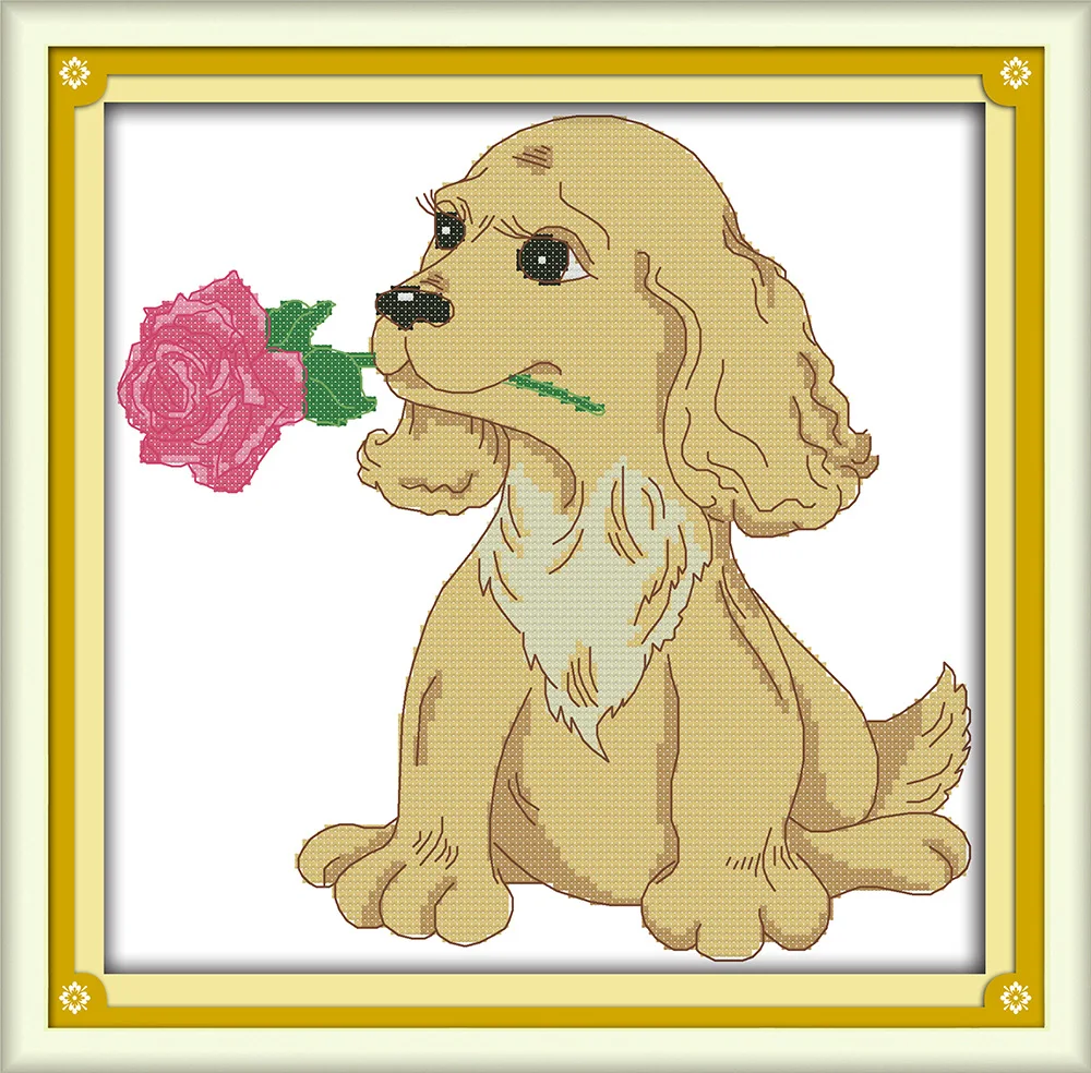 New arrival Valentine's Day damn single Cross Stitch DIY 11CT 14CT Cross-Stitch Kit Handmade Embroidery for Needlework | Дом и сад