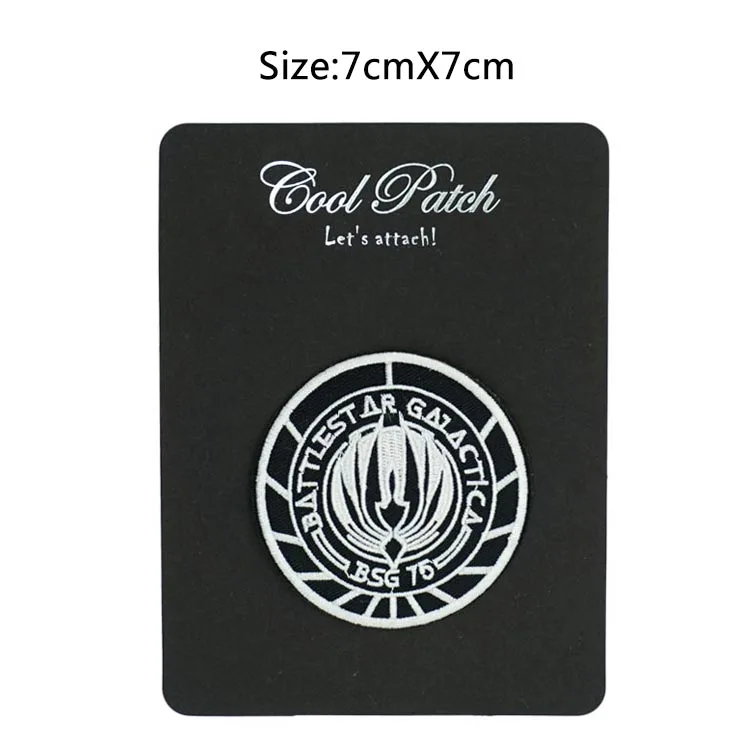 

3" Battlestar Galactica Patch BSG-75 Officer Uniform Movie Embroidered LOGO Iron On Patch badge for baseball cap clothing