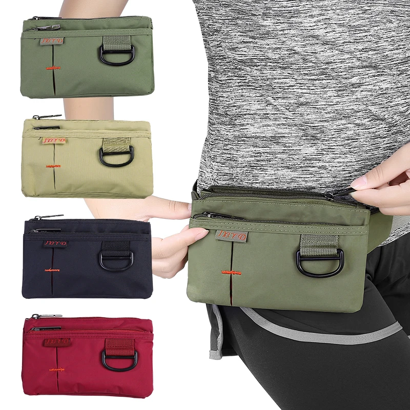

Pocket Women's Waist Bag Multi-function Mobile Phone Wallet Pack Canvas Female New Fashion Men's Waterproof Mini Bags H017