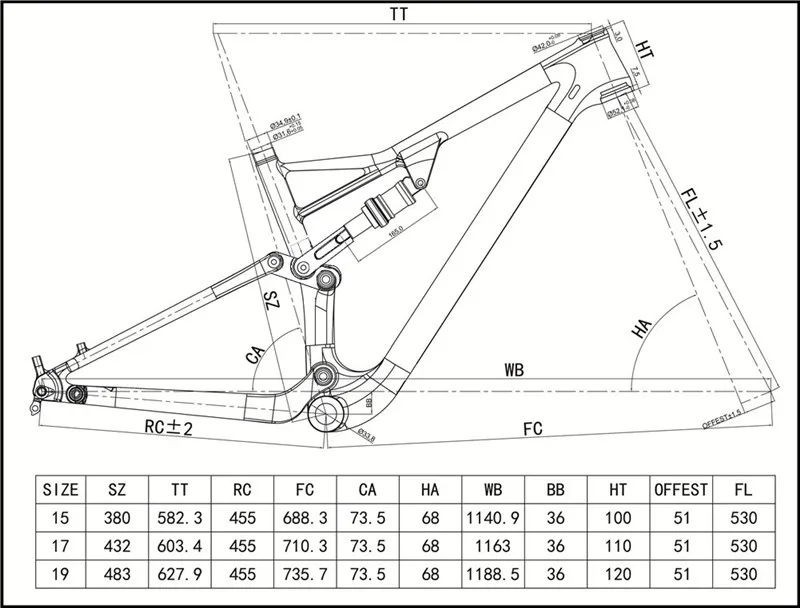 Cheap Spcycle T1000 Carbon Full Suspension Frame 29er Carbon MTB Frame Mountain Bike Carbon Frames BSA Thru Axle Rear Shock 165*38mm 0