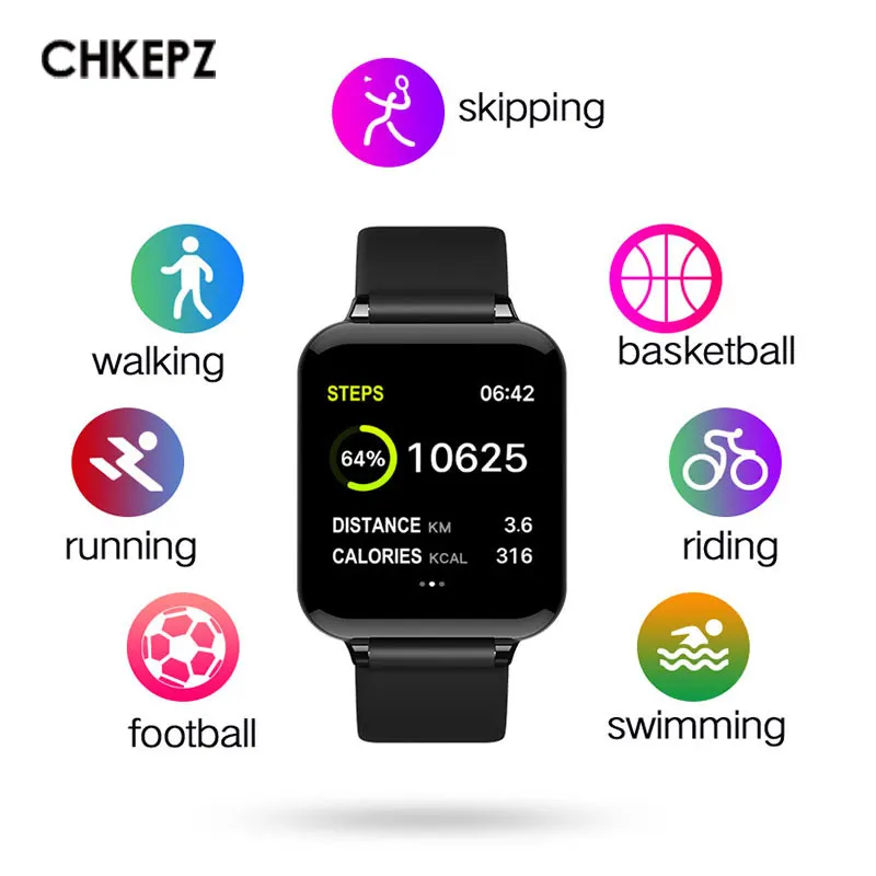  2019 New B57 Smart Watch Men Waterproof Heart Rate Monitor Blood Pressure Sport Smartwatches Women  - 33009419869