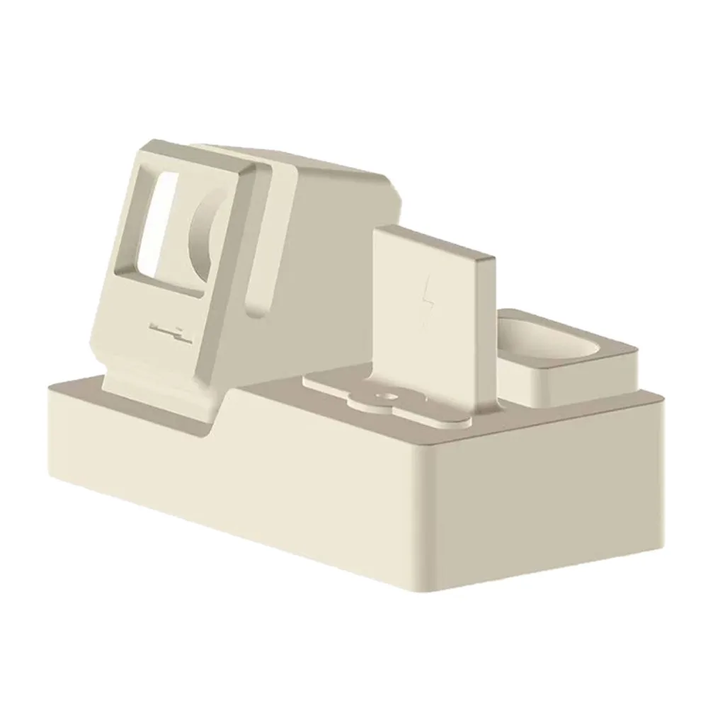 

CARPRIE Mount Holder Universal Phone Holder Stand 3 In 1 Silica Gel Cheap Smart Watch Charging Stand For Apple Watch For Iphone