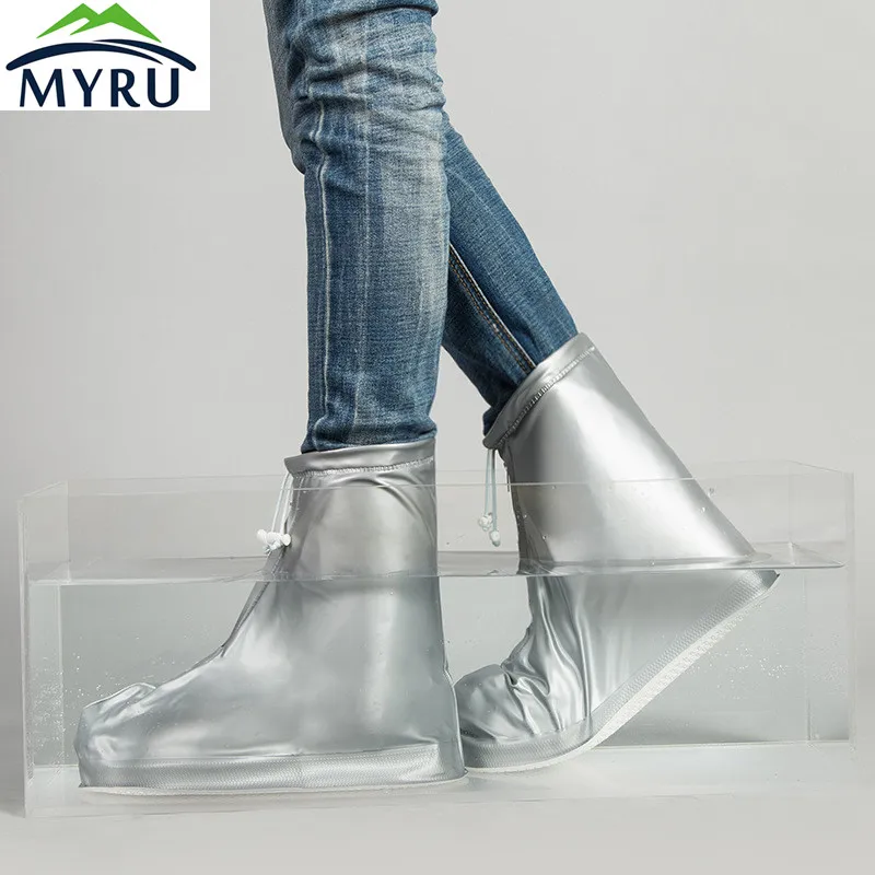 

The new 2016 fully waterproof and galoshes rain Rainy days tourism antiskid galoshes Male waterproof shoe covers bag mail