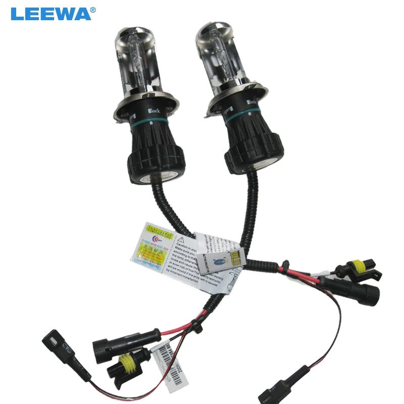 LEEWA 2 шт. 35 Вт Биксеноновая разрядная лампа высокой интенсивности для H4/9003 Hi/Lo луч HID сменный лампы 4300 K, 6000 K, 8000 K, 10000 K, 12000 K# CA1864
