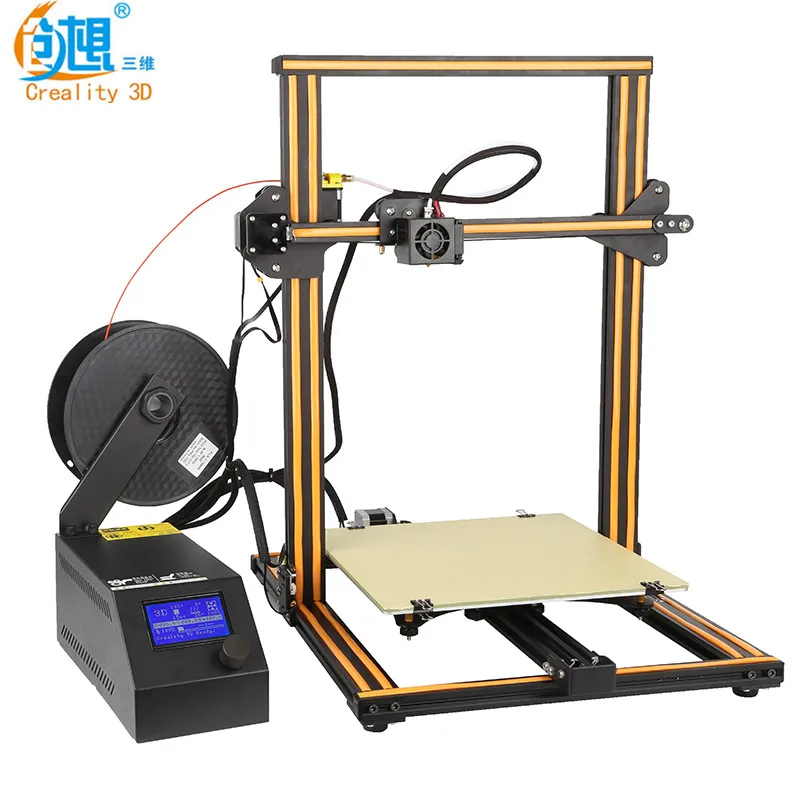 Большая распродажа, ноутбук Creality, 3d принтер, CR-10, полностью собранный, плюс размер печати, 300*300*400 мм, 3d принтер, сделай сам, комплект с sd-картой