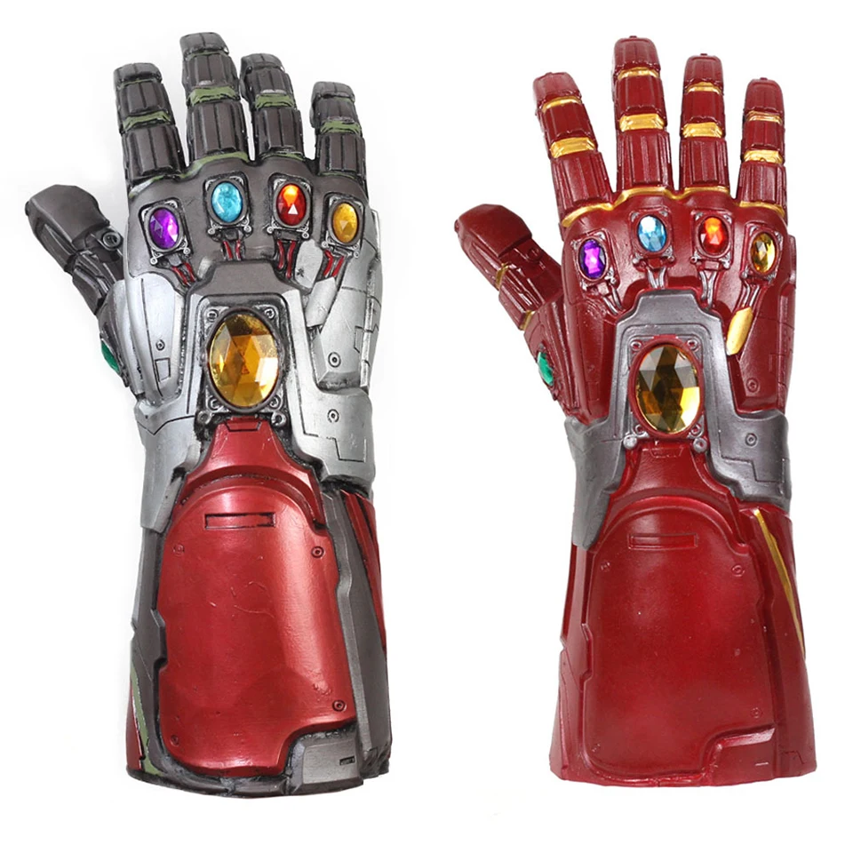 

Avengers 4 Endgame Marvel Superhero Iron man Hulk Cosplay Arm Thanos Latex Gloves Iron Man Infinity Gauntlet Adult Cosplay Prop