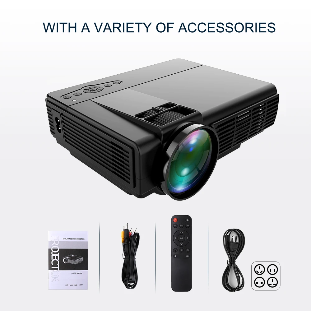 POWERFUL Q5 LED Mini Projector 800*600dpi Support 720P Portable Projector Home Cinema Beamer Optional Android WIFI Proyector