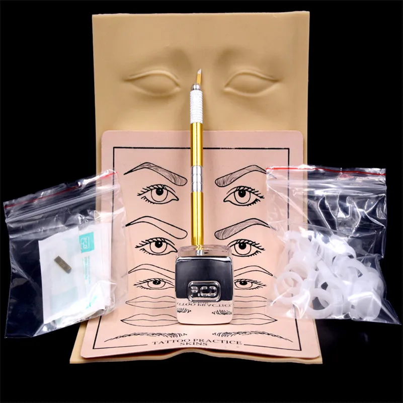 2017 New Permanent Makeup Tattoo Kit Eyebrow Lips Manual Pen Tattoo