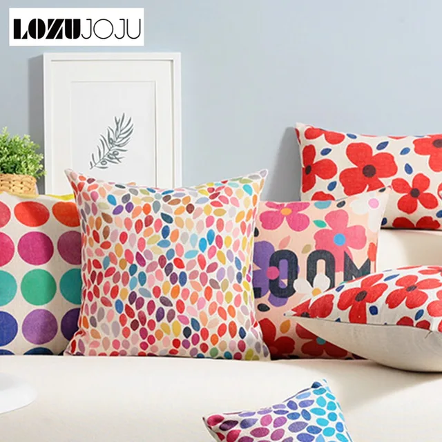 Cheap LOZUJOJU Quality stitching cushion cover home decor pillow case for living room sofa bedroom chair leaves point words design Cheap LOZUJOJU Quality stitching cushion cover home decor pillow case for living room sofa bedroom chair leaves point words design