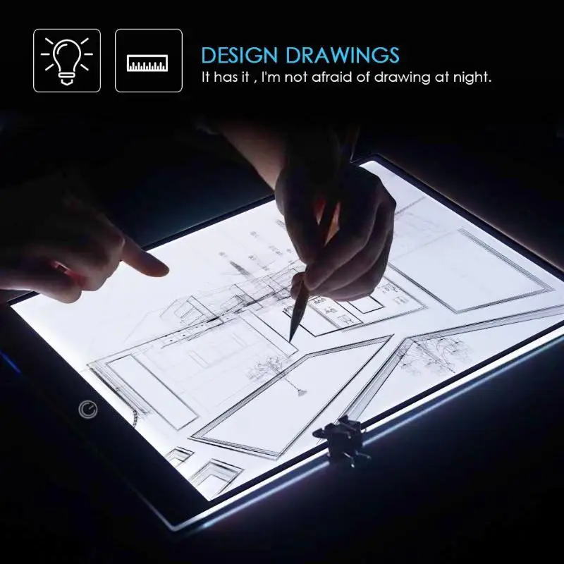 A4 Digital Drawing Graphic Tablet 3 Type Dimming Modes LED Tracing Copy Board Drawing Painting Digital Tablet for Children Kids