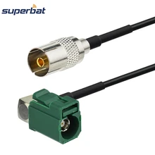 Superbat РЧ коаксиальный кабель ТВ прямой разъем типа "Джек" к Fakra Jack "E" прямой угол косичка кабель RG174 15 см