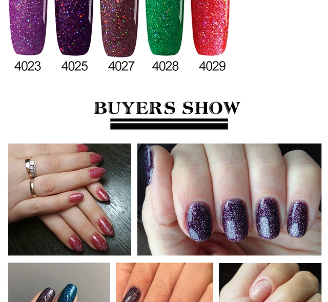 Bukio Beauty zestaw do manicure Glitter neonowy żelowy lakier do paznokci lampa Uv do lakieru żelowego Semi Permanent 7ml żel do paznokci gorący sprzedawanie Nail Art -