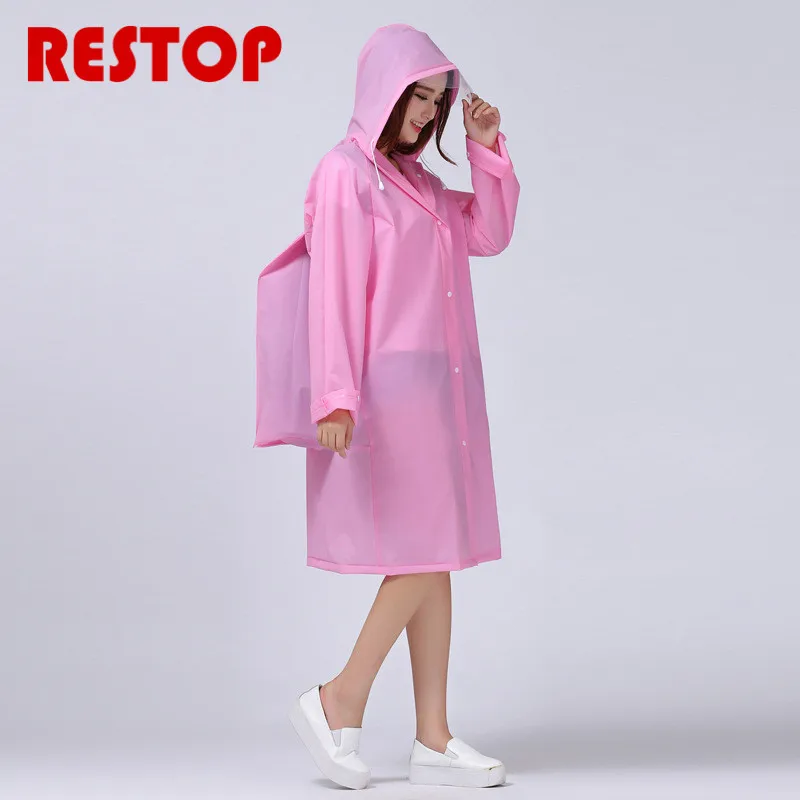 2017 Newest Fashion EVA Backpack Raincoat Women and Men Rain Gear Top
