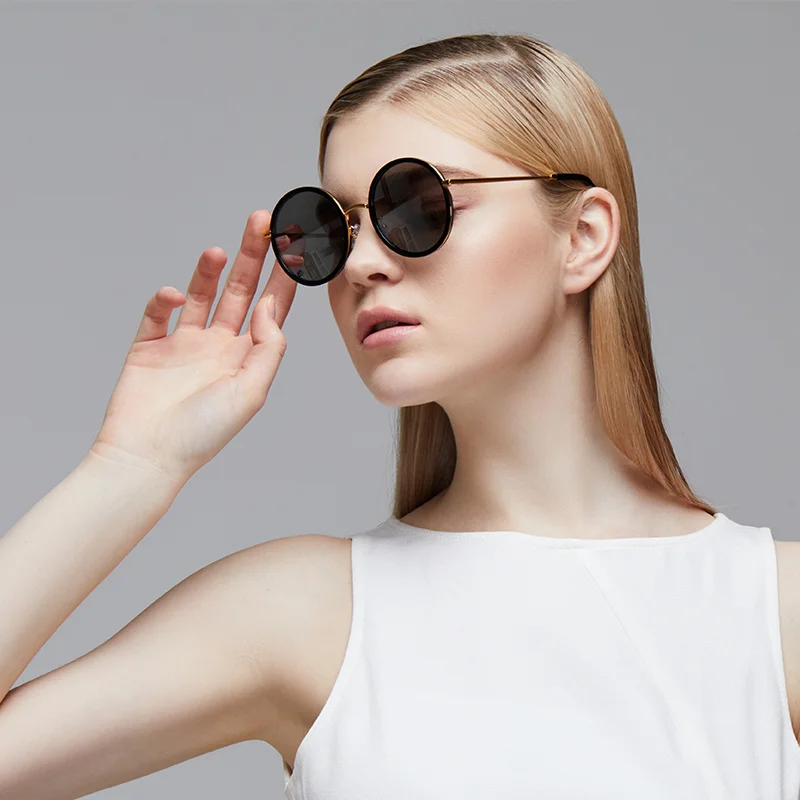 Linsen Unisex Vintage Sonnenbrille Nylon Runde Retro Yeation Mit wqZ688