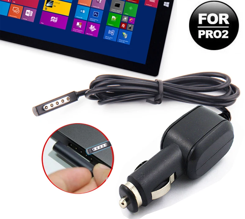 

12V 3.6A Car Power Adapter Cable Tab Charger for Microsoft Surface Pro 1 2 10.6 for Surface Windows 8 Tablet Surface RT Pro2