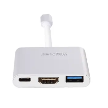 

Aluminum 3 IN 1 Type C USB 3.1 to USB 3.0/HDMI/Type C Adapter Cable