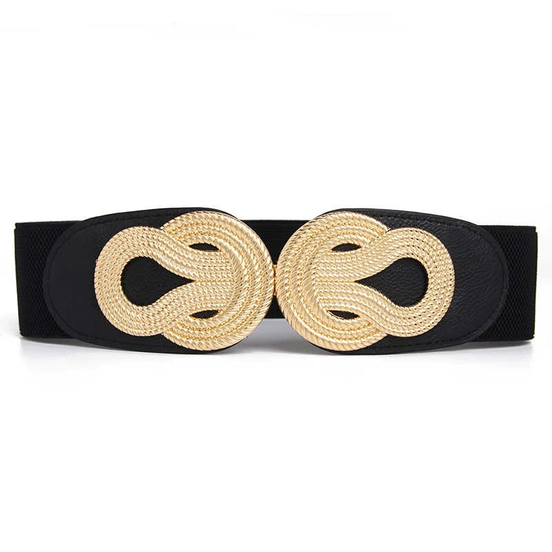designer belts women Hot Corset belt Personally gold buckle stylish waistbands for Women elastic cummerbunds black Dress wild wedding cummerbund lady gold belt