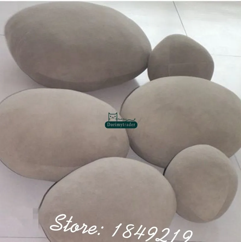 Sala de Estar Dorimytrader Faça Você Mesmo Cobblestone Natural Almofada 6 Pçs Lote Enorme Pelúcia Emulational Pedra Travesseiro Decoração Crianças Brinquedo Dy61088 15 Brinquedos e hobbies