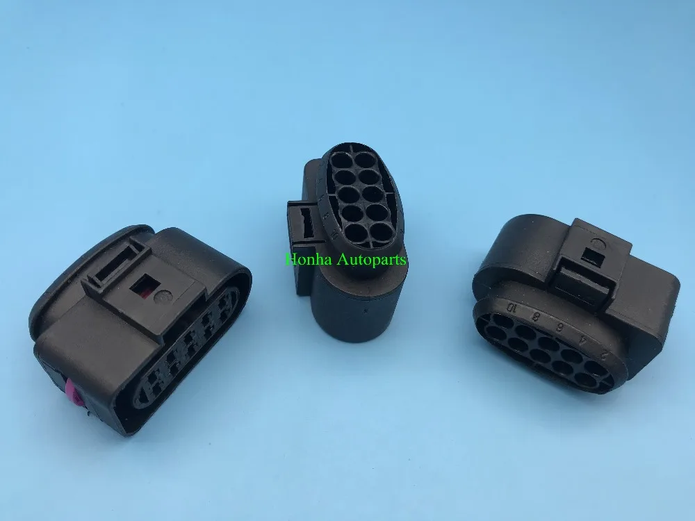 

2/4/10pcs/lot 10 Pin/Way Polig Headlight/Headlamp Connector Plug Automotive Electrical STECKER 1J0973735