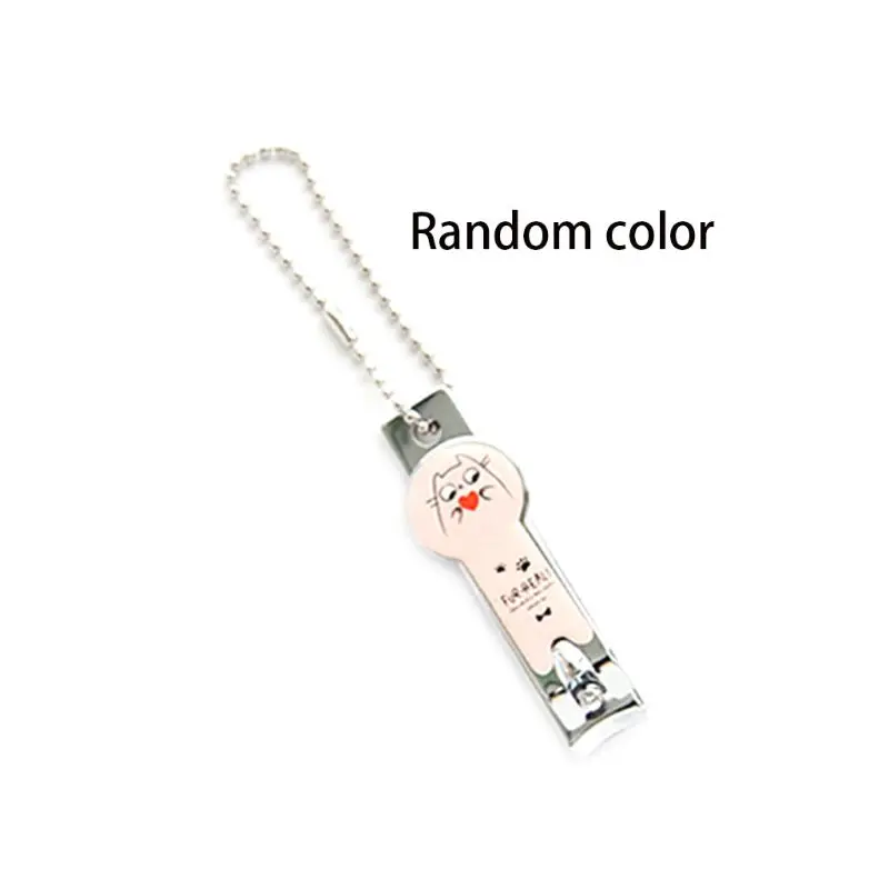 

Korean Style Stainless Steel Curved Nail Clippers Cute Cartoon Meow Cat Cactus Pedicure Manicure Trimmer Portable Scissor With K