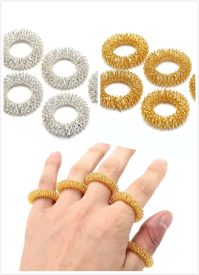 

5pcs/Lot Hot Sale Finger Massage Ring Acupuncture Ring Health Care Body Massager Relax Hand Massage Finger lose Weight