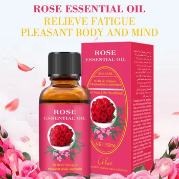 

Rose/Lemon/Ginger Essential Oil Natural Plant l 30ml Therapy Lymphatic Detox Oil Natural Anti-Aging Body Massage Oi UZ85