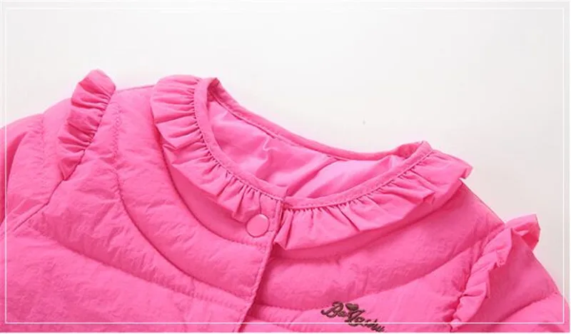 BibiCola/теплая куртка для новорожденных девочек; зимняя теплая пуховая верхняя одежда для маленьких девочек; плотные пуховые парки для маленьких девочек; верхняя одежда