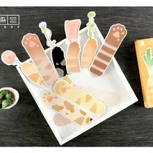 Муран 30 шт./упак. кошка бумага в форме кошачьей лапы карты закладки Memo карты 1 лот = 10 пачек = 300 шт.; ; детское нижнее белье