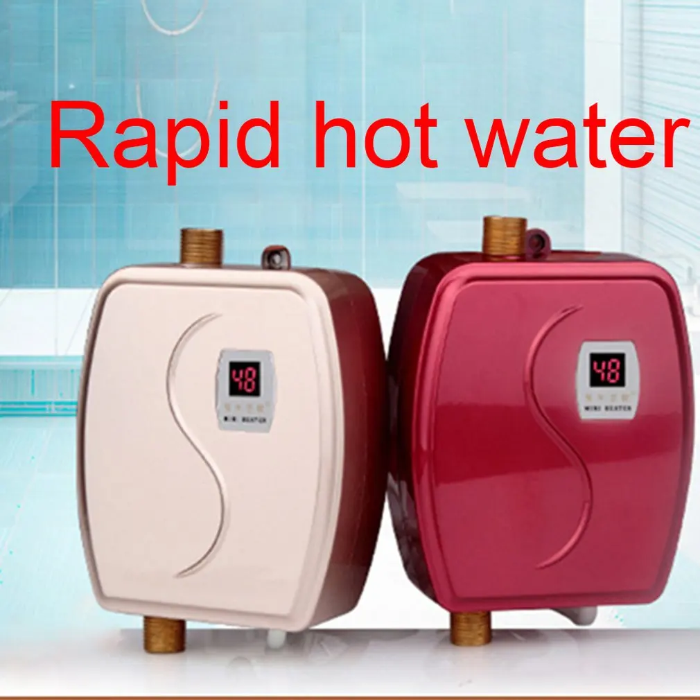 

Tankless Instant Electric Hot Water Heater Shower for Home Bathroom Thermostat Flow Heater Heating Hot Shower Water