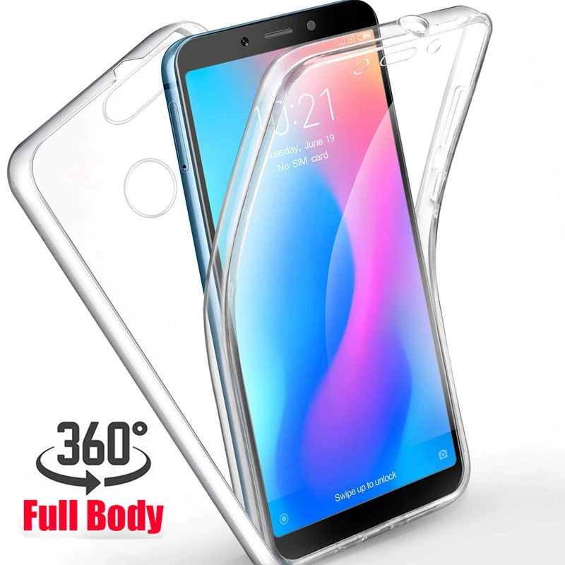 Прозрачный мягкий чехол из ТПУ с полной защитой на 360 градусов для Xiaomi Mi A3 A1 A2 Redmi
