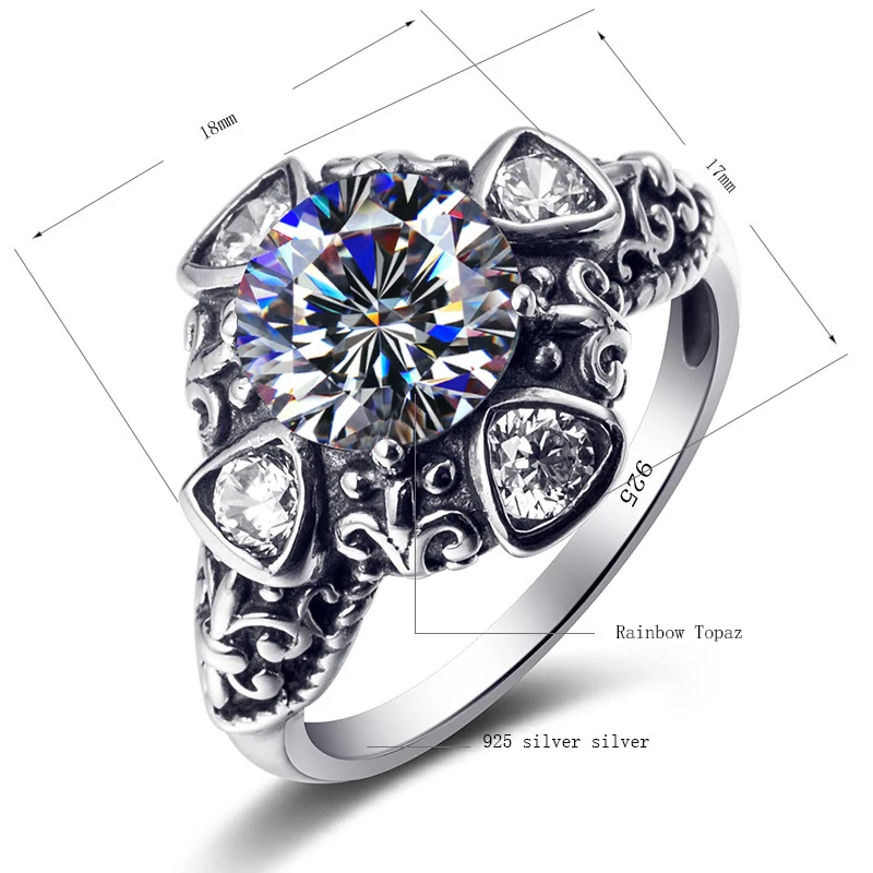 Szjinao Snowflake Women Solid 100% Silver 925 Rhinestone Jewelry Zircon Vintage Christmas Decoration Dress Factory Direct Kraken