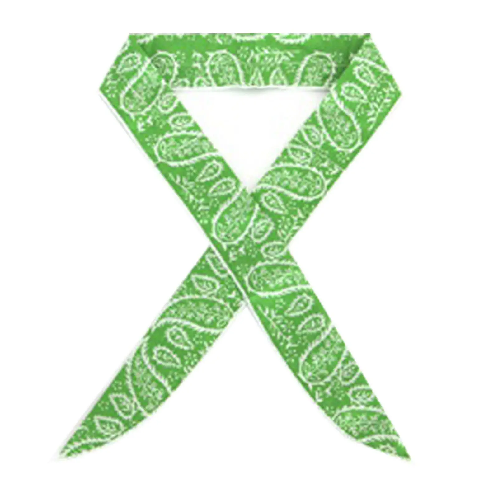 Летний шейный охладитель шарф для тела ледяная охлаждающая обертка галстук спортивная повязка для головы - Цвет: Зеленый
