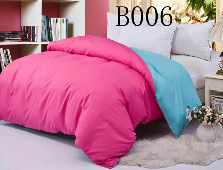 Синий Розовый Сращивание точки Твин Полный Королева 1 шт. полиэфирный пододеяльник стеганое одеяло постельное белье