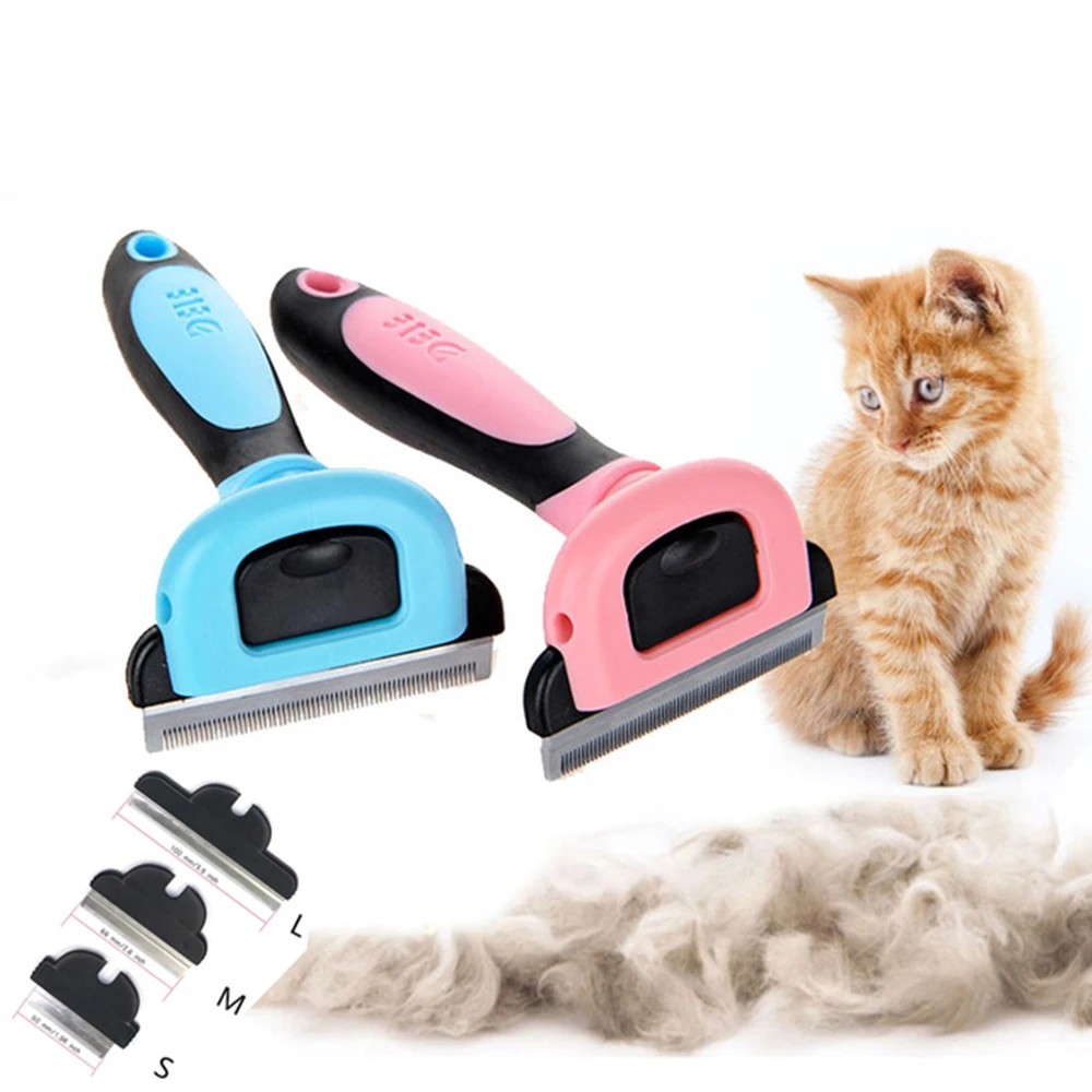 

Removable Pet Cat Comb Kitty Hair Deshedding Brush Dog Remover Combs Kitten Grooming Tool for Short Medium Pets Cats Hairs Combs