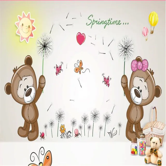 IDFIAF Cartoon Anime Baby Bear Wall Sticke For Kids Room Mural DIY Decorations Home Decor WallPaper IDFIAF Cartoon Anime Baby Bear Wall Sticke For Kids Room Mural DIY Decorations Home Decor WallPaper