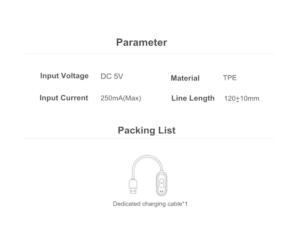 Original Xiaomi USB Charging Cable For Mi Band 4 Replacement Cord Charger Adapter Xiaomi Miband 4 Smart Wristband Accessories (3)