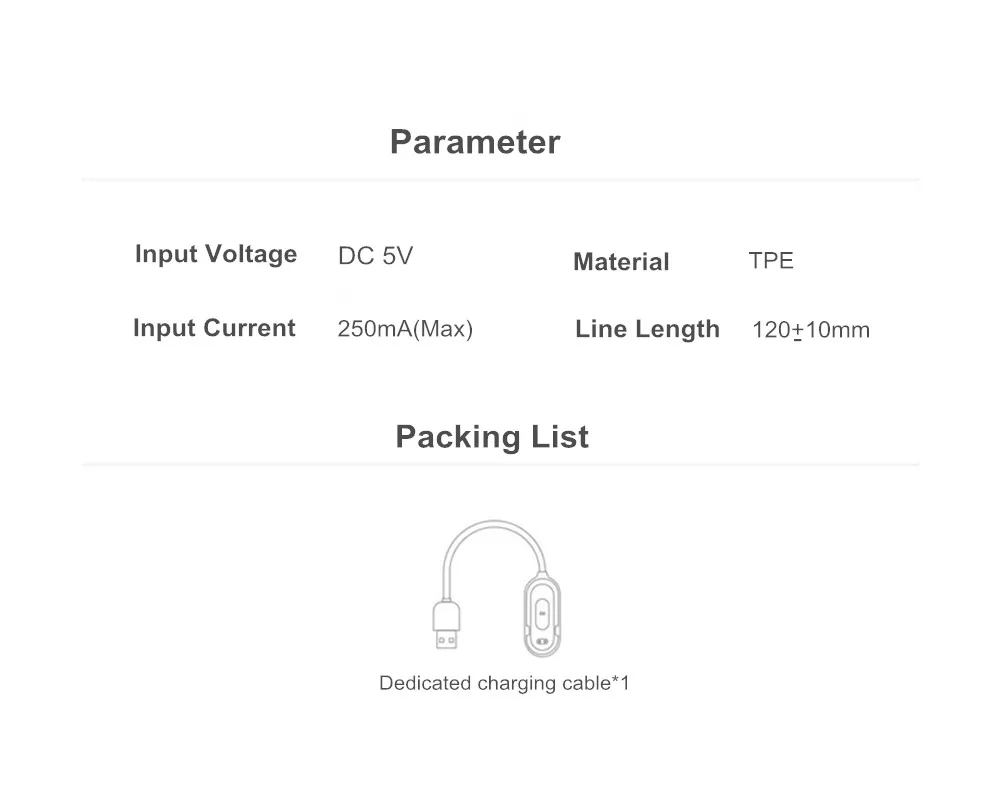Xiao mi usb зарядный кабель для mi Band 4 сменный Шнур зарядное устройство адаптер Xiao mi band 4 умный браслет аксессуары