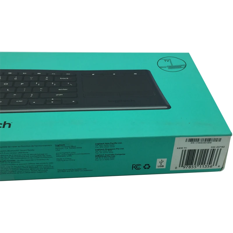 Logitech K830 задний светильник зарядка отличное сочетание HTPC беспроводной Bluetooth
