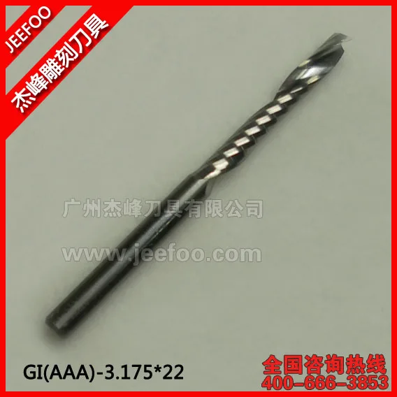 

3.175*22 AAA Series One Flute Engraving Tool Bits/Spiral Drill Bits/End Milling Cutter/Tungsten Cutting Tools