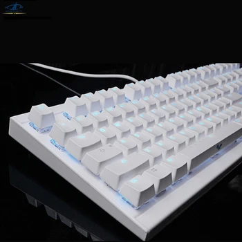 

[HFSECURITY] 108 Buttons Blue Backlight USB Wired Gaming Mechanical Keyboard Red Black Axis Suspension Keyboard