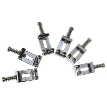 

Set of 6 Replacement Chrome Tremolo Bridge Saddles For Electric Guitar
